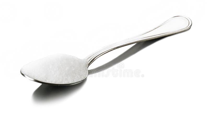 A spoon of sugar stock photo. Image of full, shiny, grains 4897906