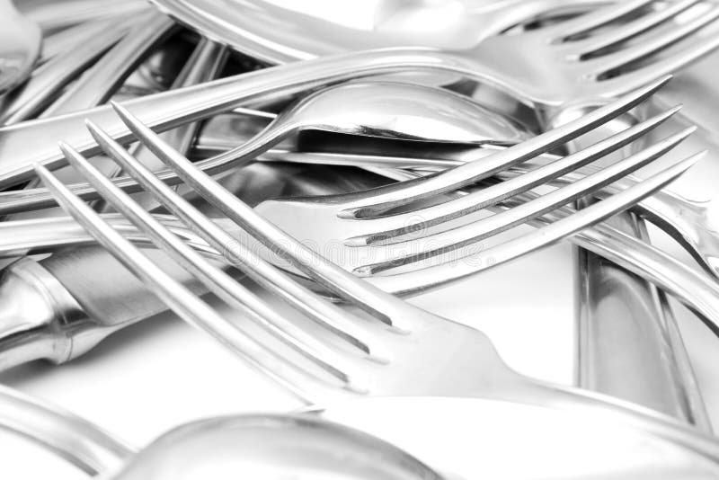 Spoon, knife and fork stock image. Image of lines, menu 12517451