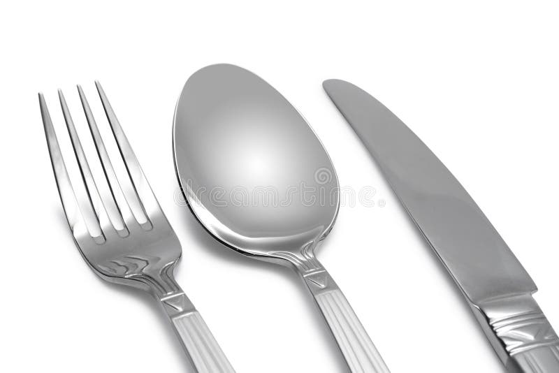 Spoon, knife, fork stock photos