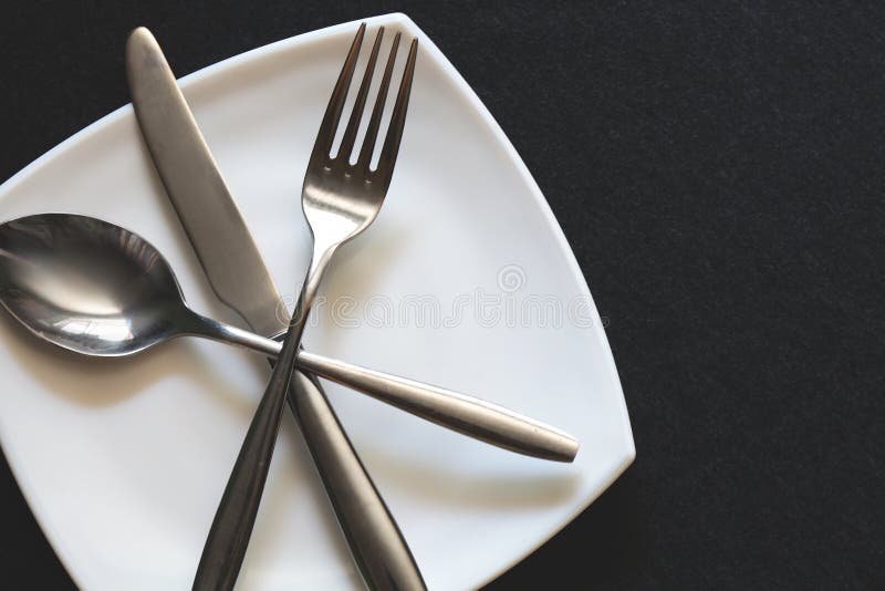 Fork Spoon And Knife Crossed Stock Photo Image of objects, spoon