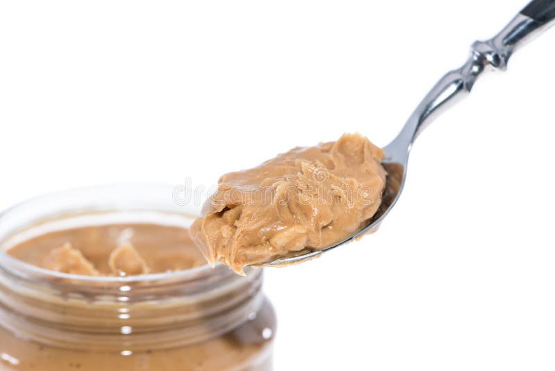 Jar and Knife with Creamy Peanut Butter Stock Image - Image of glass,  object: 115100781