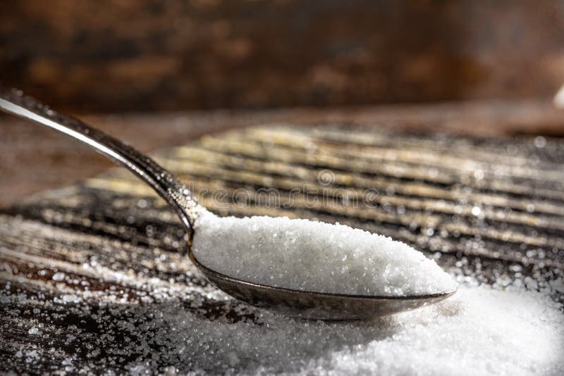 Spoon of sugar stock photo. Image of carbs, crystal, sweetening 91329038