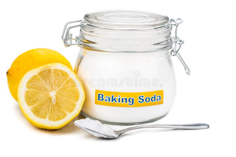 Spoonful of Baking Soda and Lemon Fruits for Multiple Holistic U Stock Image Image of nontoxic