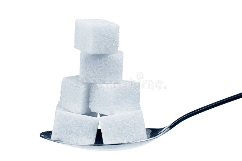 Sugar cubes on spoon stock photo. Image of white, spoon 17542110