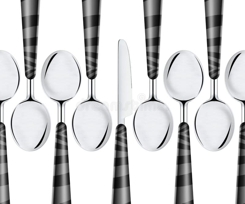 Spoons and knife stock photo. Image of isolated, innovation 24205892