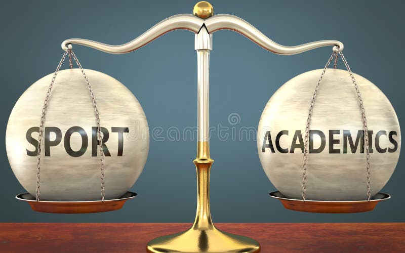 Academics and Cca in Balance - Pictured As a Scale and Words Academics, Cca  - To Symbolize Desired Harmony between Academics and Stock Illustration -  Illustration of balance, abstract: 173792256