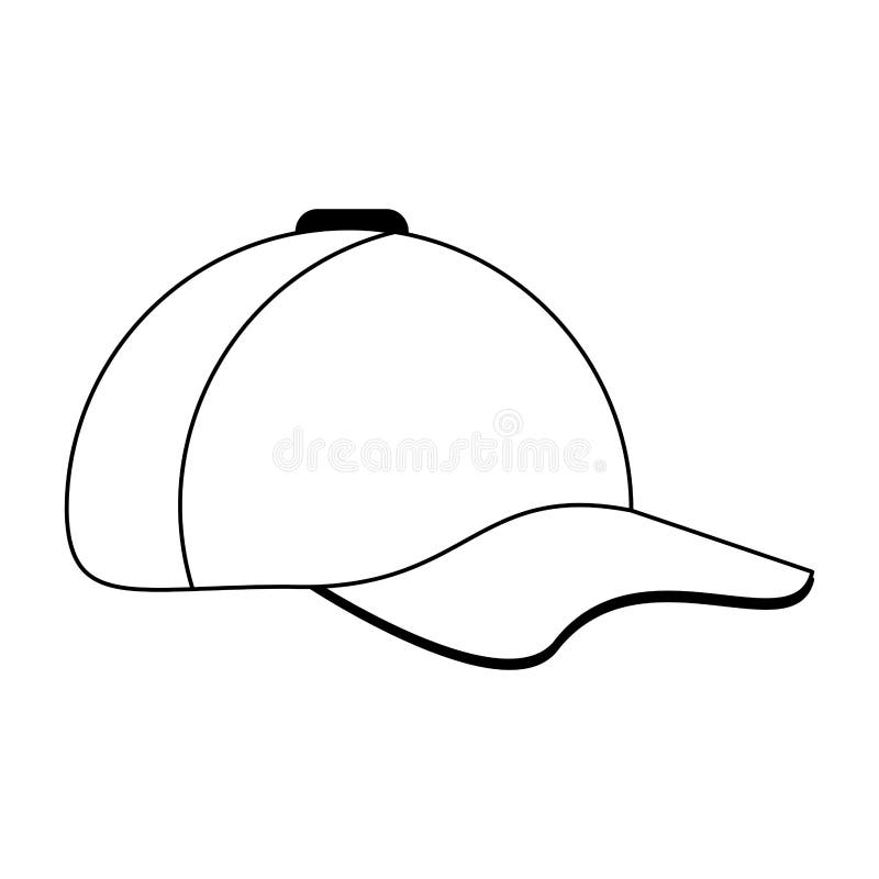 Hat Cap Wear Black and White Stock Vector - Illustration of textile ...