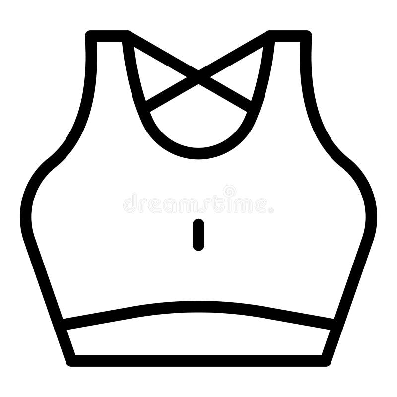 Bra icon outline style Royalty Free Vector Image