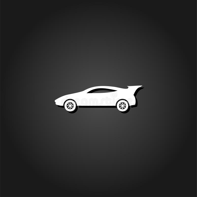 Sport car icon flat stock illustration Sport car icon flat stock illustration