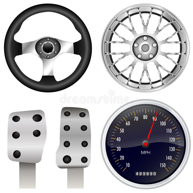 Sport car parts vector stock vector. Illustration of symbol 7405182