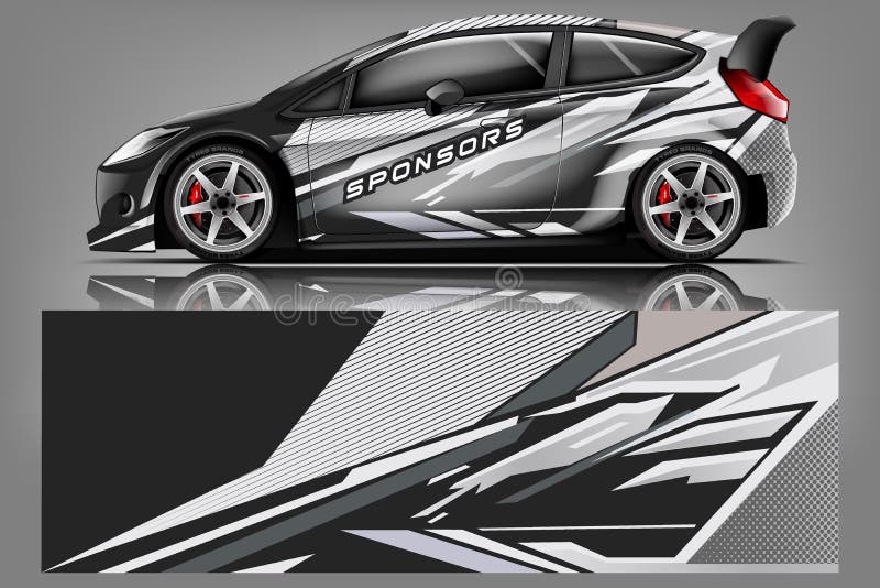 Sport car racing wrap design. vector design. - Vector