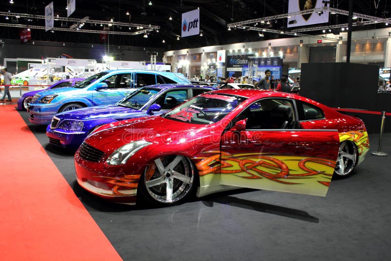 Sport Car Show in Autosalon 2013 in Thailand Editorial Stock Image