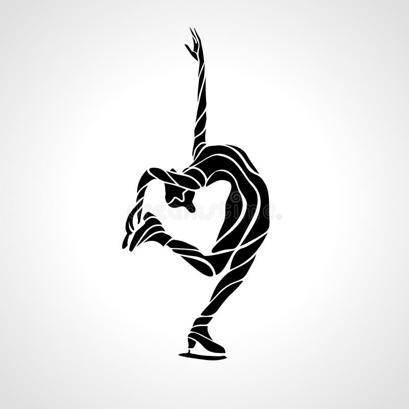 Sport di inverno Figura pattinare delle signore Spettacolo sul ghiaccio illustrazione di stock Sport di inverno Figura pattinare delle signore Spettacolo sul ghiaccio illustrazione di stock