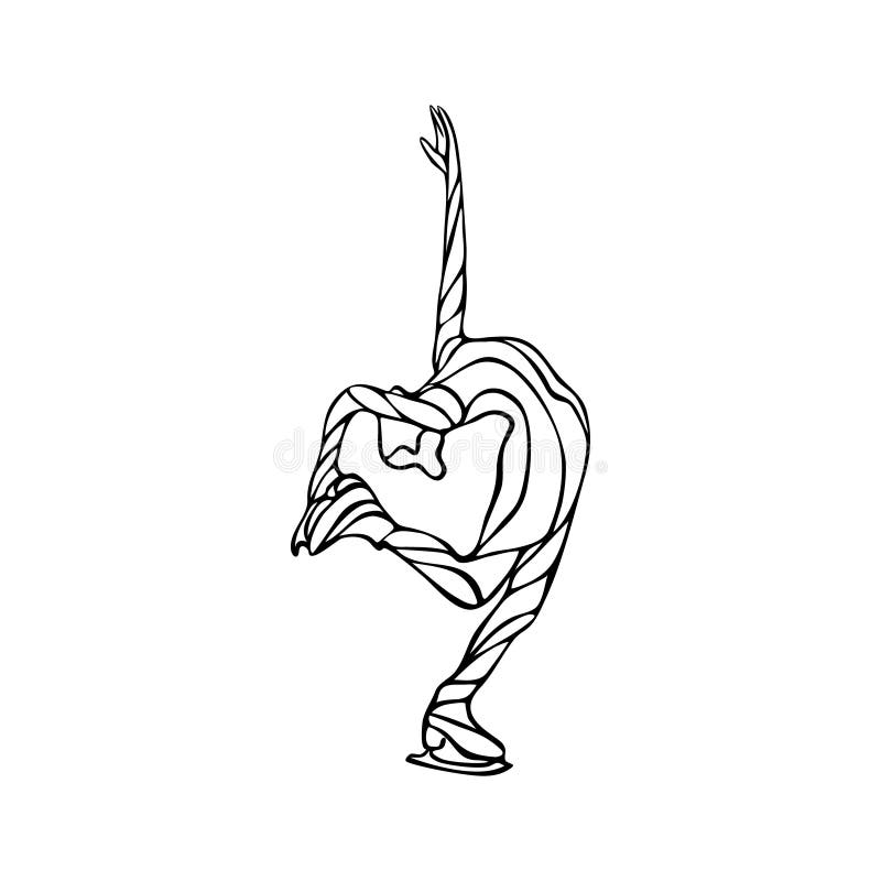 Sport di inverno Figura pattinare delle signore Spettacolo sul ghiaccio illustrazione vettoriale Sport di inverno Figura pattinare delle signore Spettacolo sul ghiaccio illustrazione vettoriale