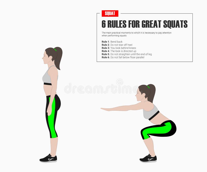 Squat illustration. Squar breakets.