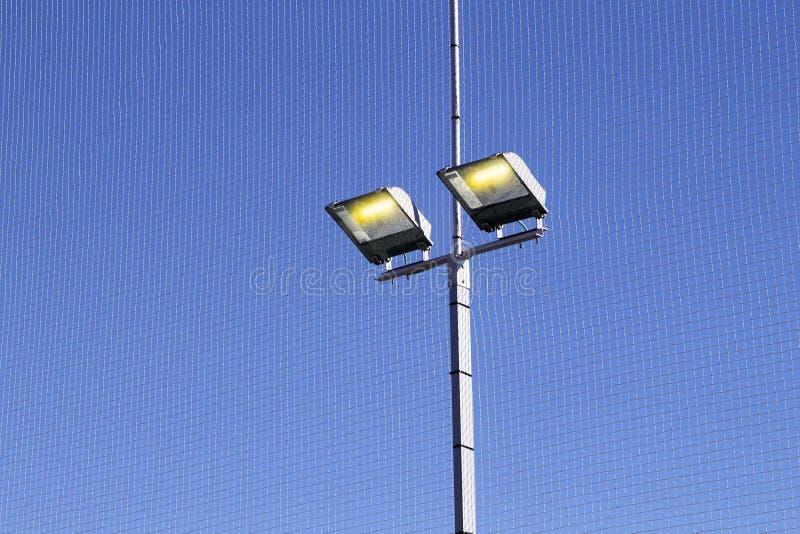 Sport Field Lighting Equipment Spots in Light Stock Photo Image of