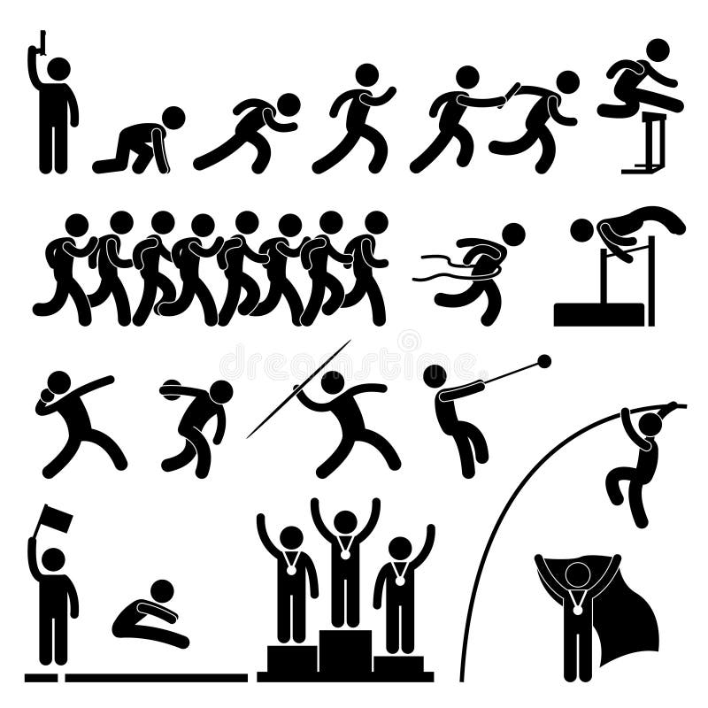 Sport Field and Track Game Athletic stock illustration Sport Field and Track Game Athletic stock illustration