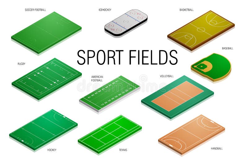 Sports courts and fields stock vector. Illustration of baseball 13901617