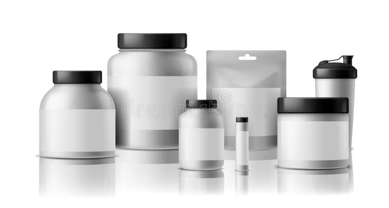 Empty Protein Powder Container Stock Illustrations – 186 Empty