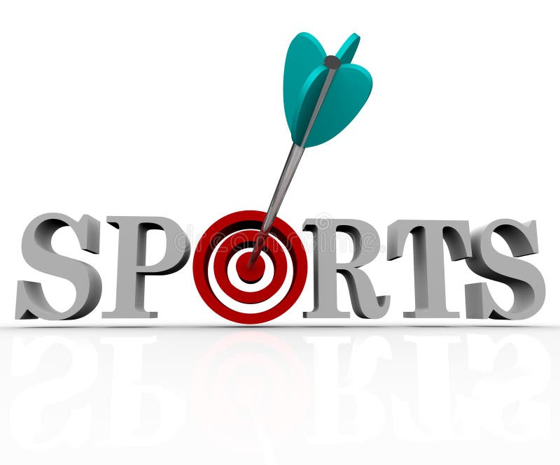 Sport - freccia in Bulls-Eye illustrazione di stock Sport - freccia in Bulls-Eye illustrazione di stock