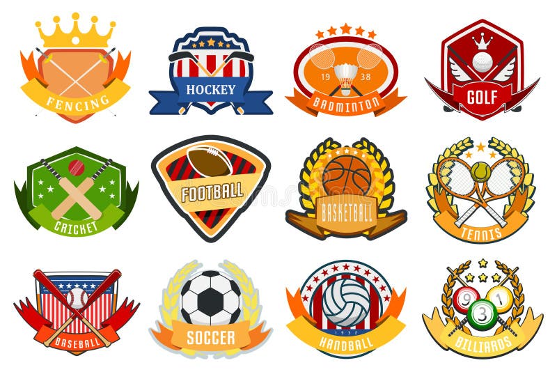 Sport Game Team Logo Play Tournament Label Champion Emblem League ...