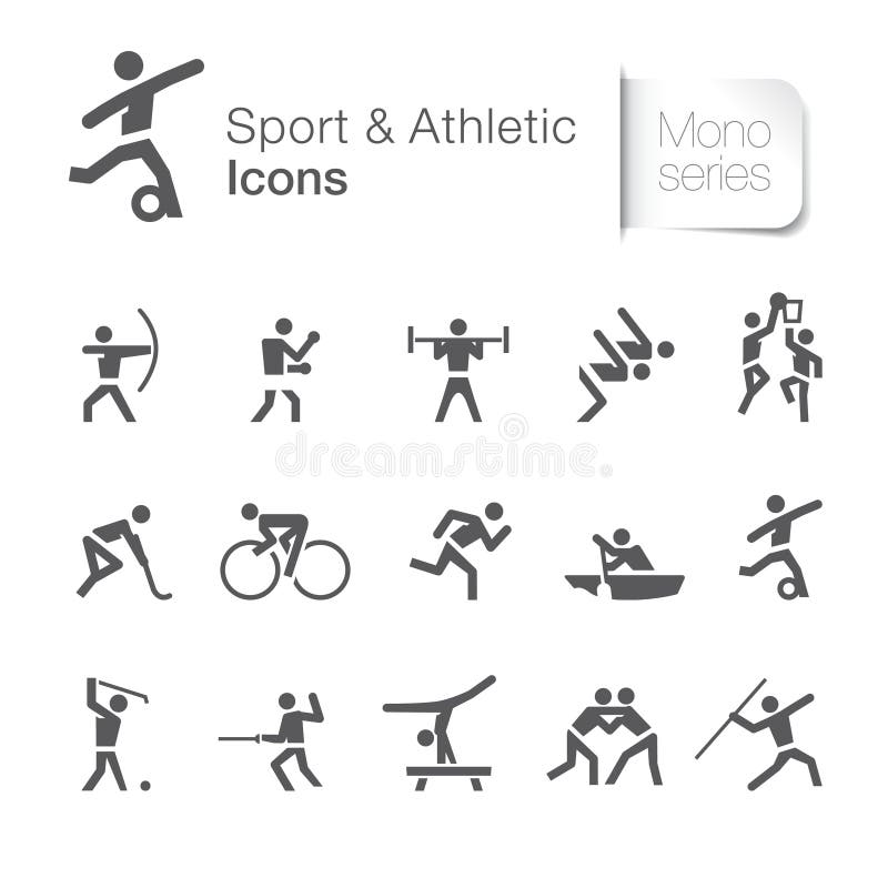 Sport & idrotts- släkt pictogram