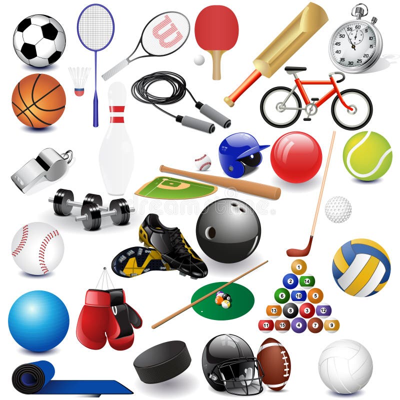 Sport items stock illustration. Illustration of hockey 46626561