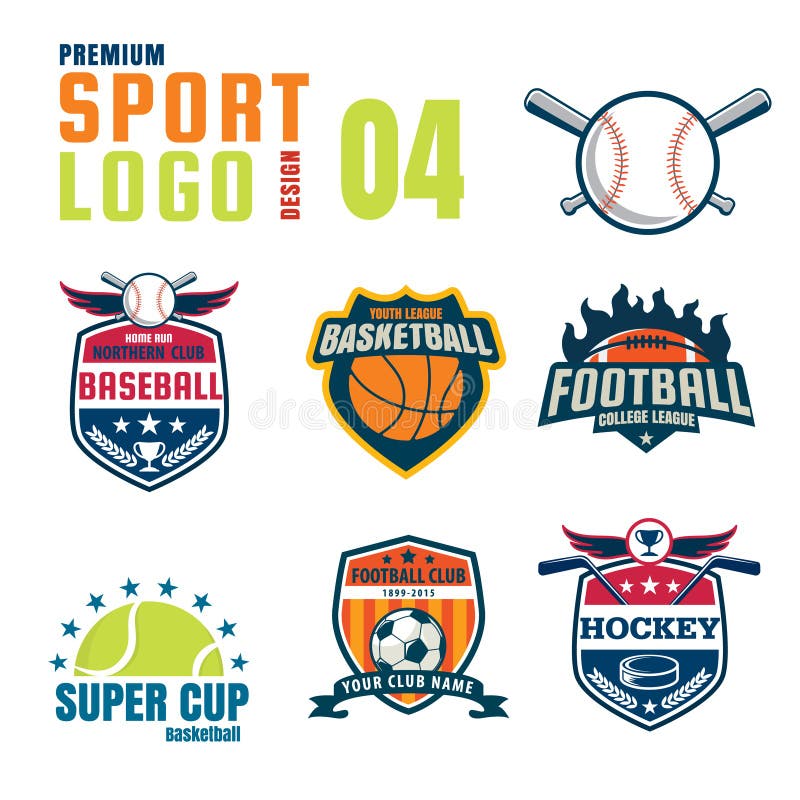 Sport logo design set stock vector. Illustration of crest - 78968087