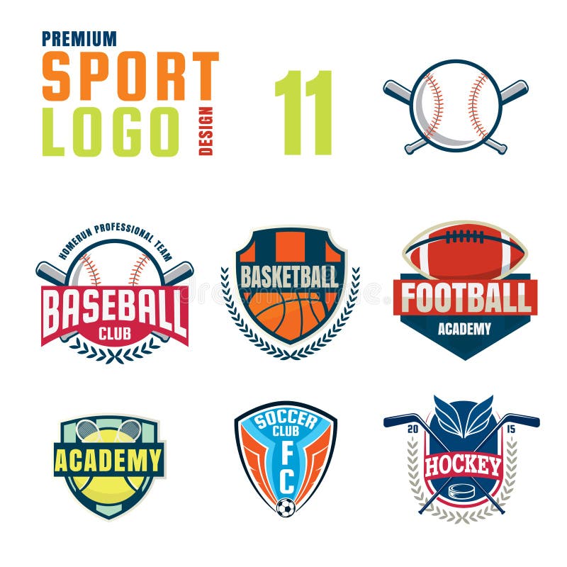 Sport logo design set stock vector. Illustration of banner - 78967981