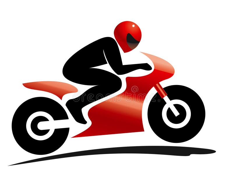 Sport motor bike rider vector illustration