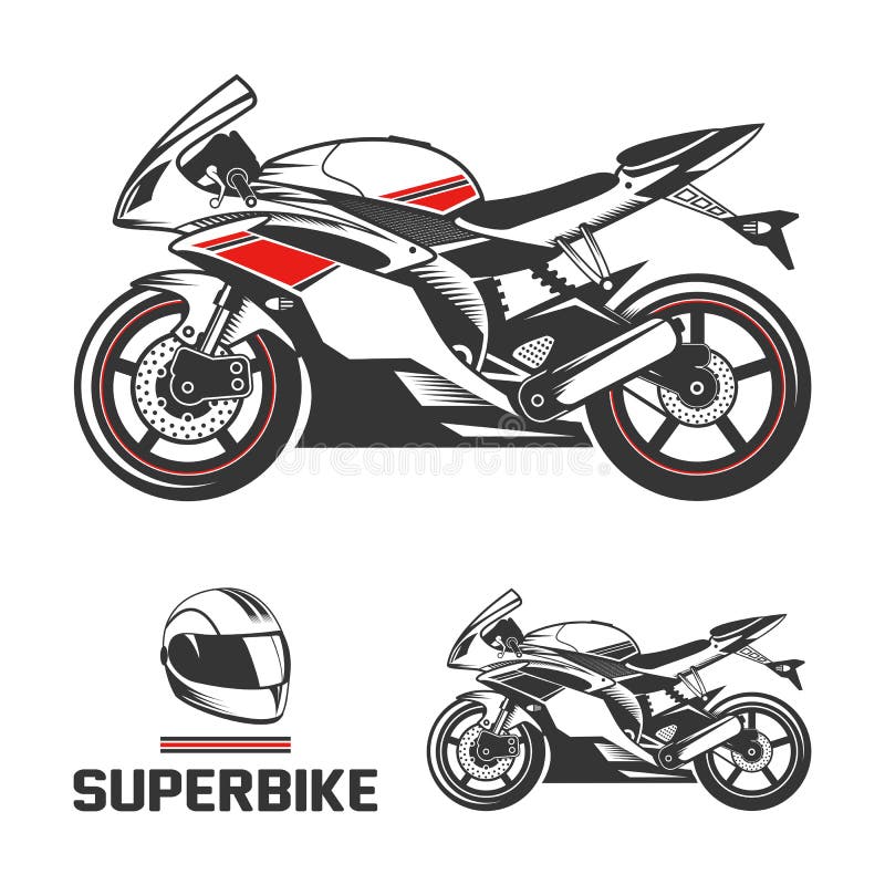 sport motorcycle vector