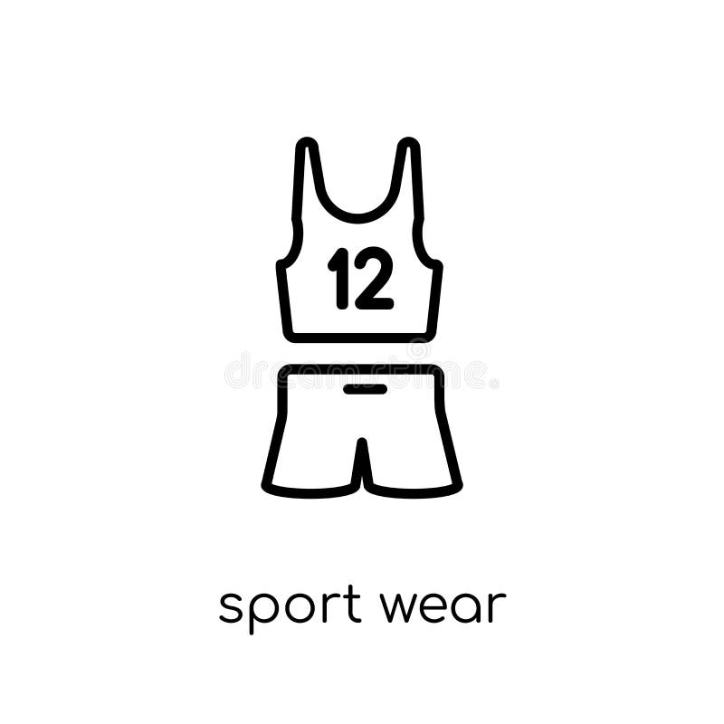Sport odzieży ikona Modny nowożytny płaski liniowy wektorowy sport odzieży ico ilustracja wektor Sport odzieży ikona Modny nowożytny płaski liniowy wektorowy sport odzieży ico ilustracja wektor