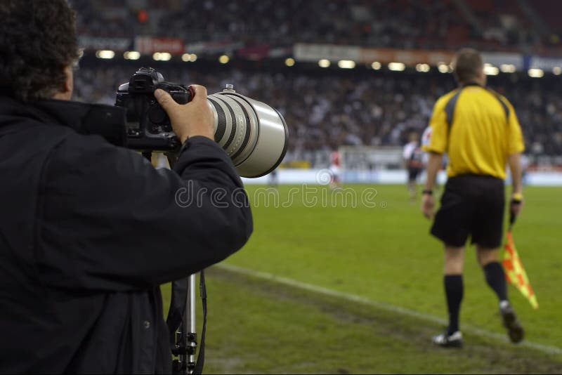 Sport photographer royalty free stock photo