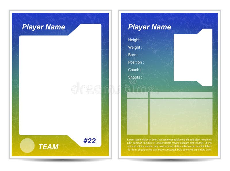 Sport Player Trading Card Frame Border Template Stock Vector Sport Player Trading Card Frame Border Template Stock Vector
