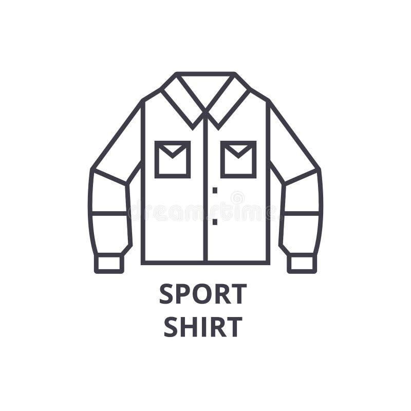 Sport Shirt Line Icon, Outline Sign, Linear Symbol, Vector, Flat ...