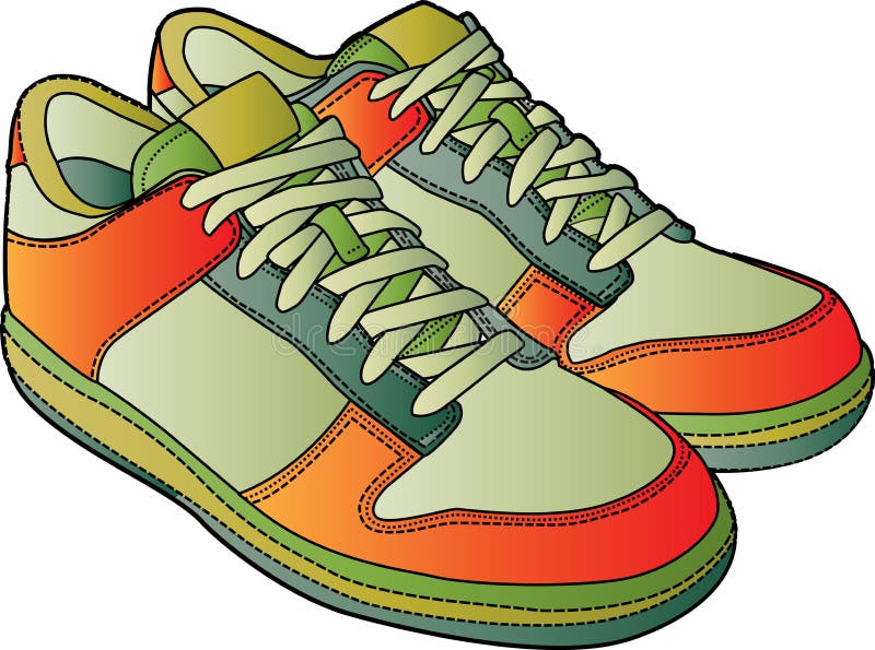 Tennis gym shoes vector stock vector. Illustration of sports - 11062562