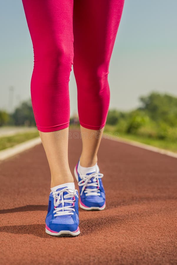 Sport Shoes Running Closeup Stock Image Image of female, energy