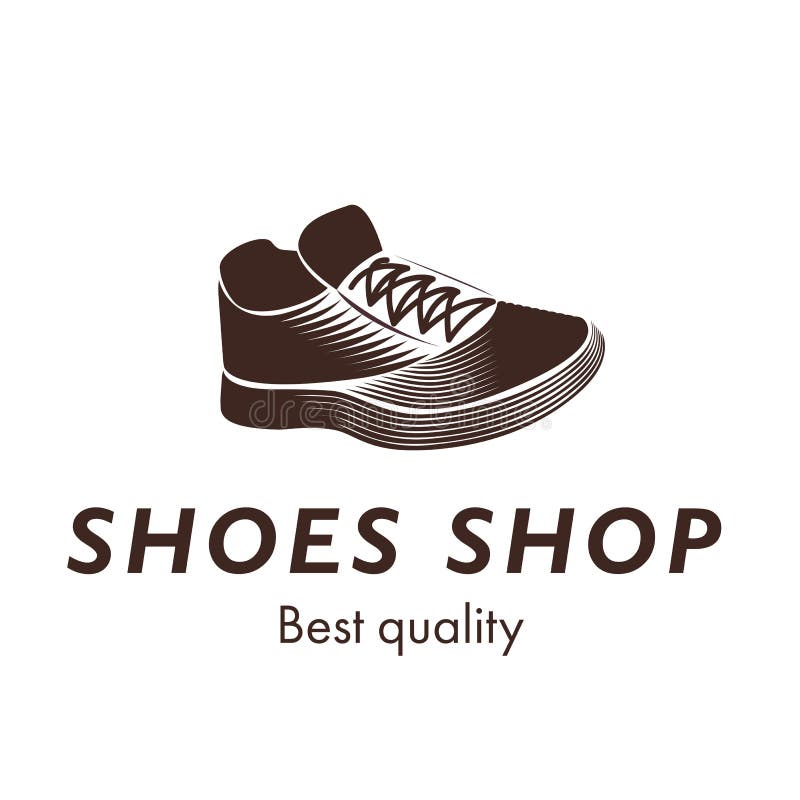 Sport Shoes Shop Best Quality Sneakers Logo Design Stock Vector ...