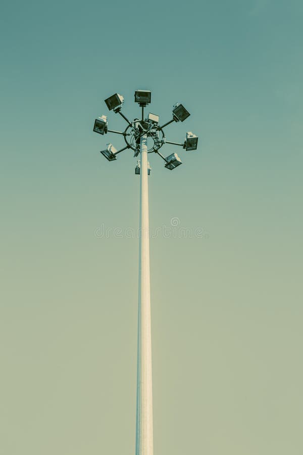 Sport stadium light pole.