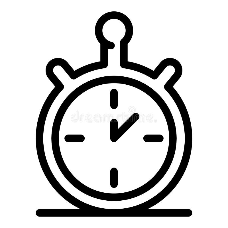 Sport Stopwatch Icon, Outline Style Stock Illustration Illustration