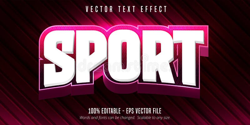 Sport style editable text effect royalty free illustration