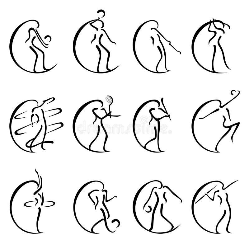 Sport symbols stock illustration Sport symbols stock illustration