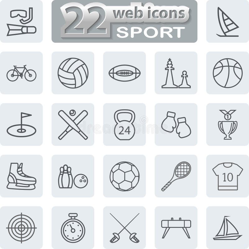 Sport Symbols Icons vector illustration Sport Symbols Icons vector illustration