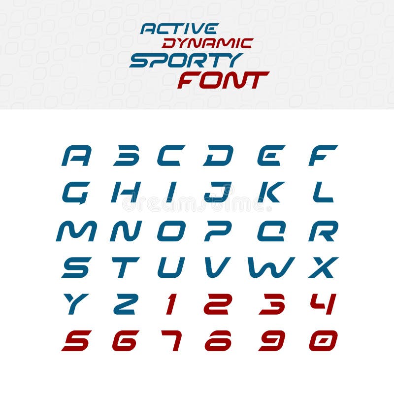 Sport techno font alphabet letters. vector illustration Sport techno font alphabet letters. vector illustration