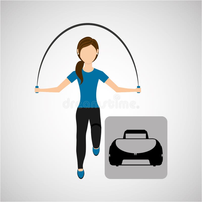 Woman Jumping Celebrating Character Stock Vector - Illustration of