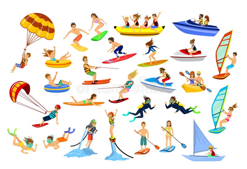 Sportar för sommarvattenstrand, aktiviteter
