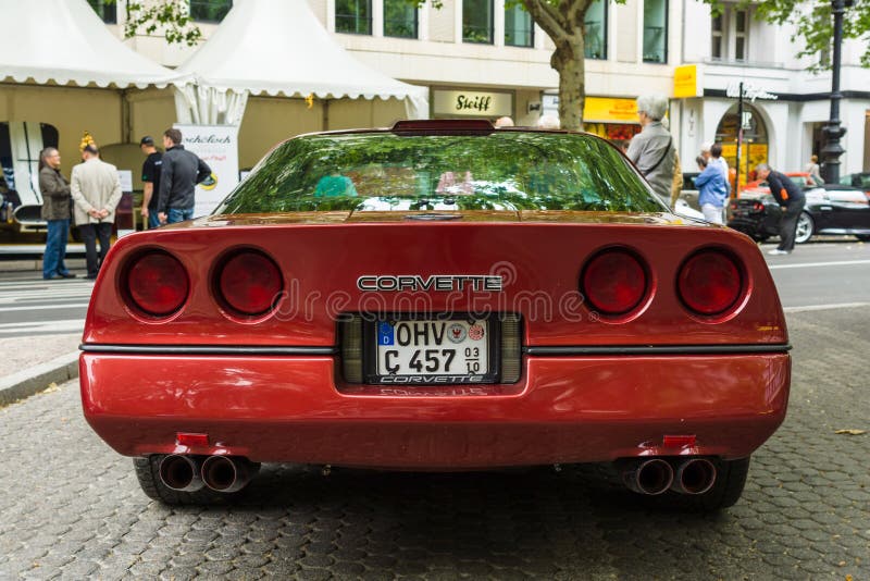 Sportauto Chevrolet Corvette (C4) Targa, 1988 lizenzfreies stockfoto Sportauto Chevrolet Corvette (C4) Targa, 1988 lizenzfreies stockfoto