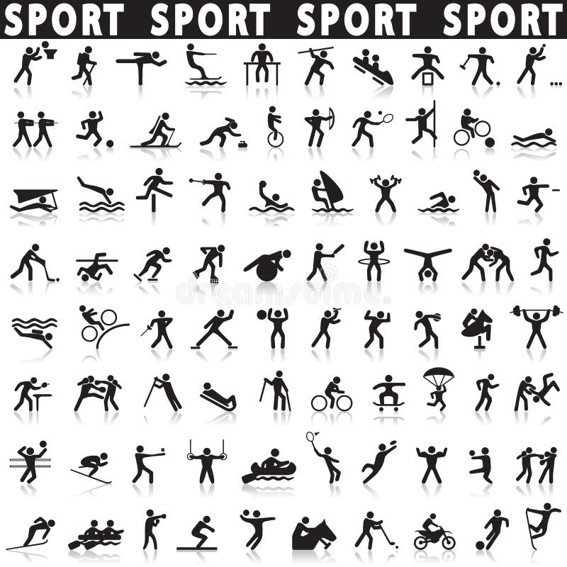 Sportikonen eingestellt vektor abbildung Sportikonen eingestellt vektor abbildung