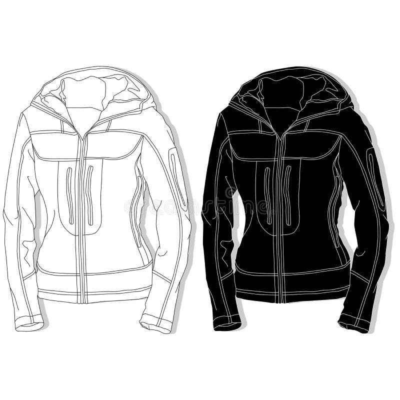 Sportjasje op witte achtergrond wordt geplaatst die vector illustratie Sportjasje op witte achtergrond wordt geplaatst die vector illustratie