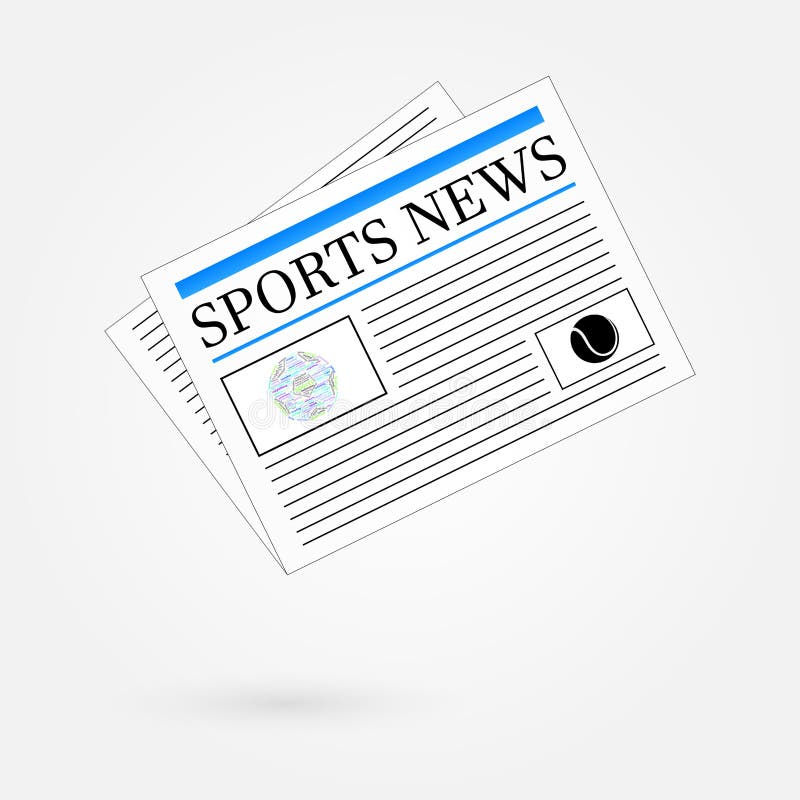 Sportzeitung Titelseite stock abbildung